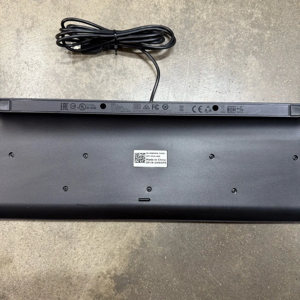 Dell KB113P USB Wired Keyboard Slim Full Size Quiet Keys Windows PC Laptop
